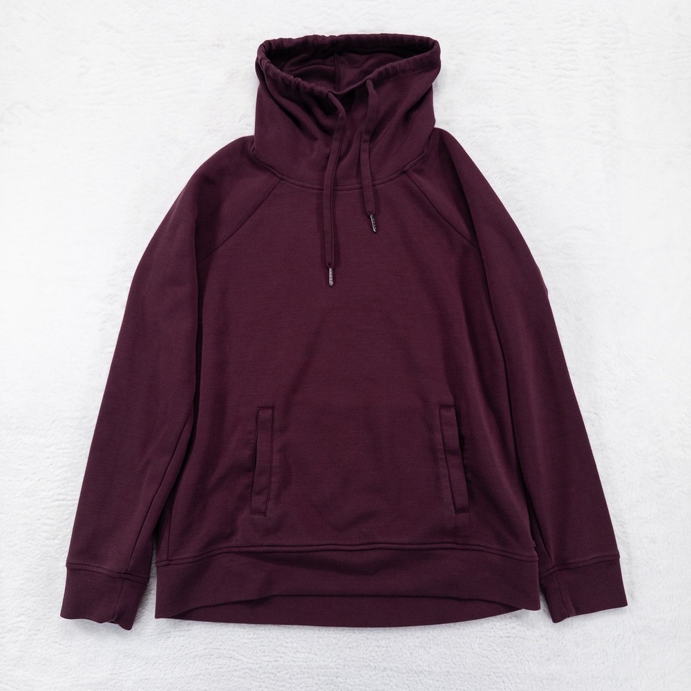 Gaiam Outfit Sz Small Burgundy Funnel Neck Top Pants Activewear Yoga Long Sleeve